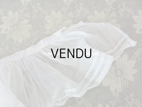 画像4: 1900年代 アンティーク  幅広 ホワイトのフリル ドレスの裾  95cm  (4)