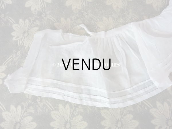 画像3: 1900年代 アンティーク  幅広 ホワイトのフリル ドレスの裾  95cm  (3)