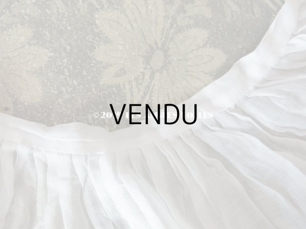 画像6: 1900年代 アンティーク  幅広 ホワイトのフリル ドレスの裾  95cm  (6)