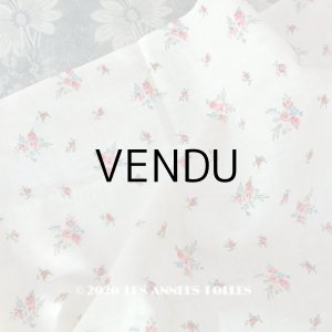 画像: アンティーク  花模様 コットン製ファブリック 53×80cm