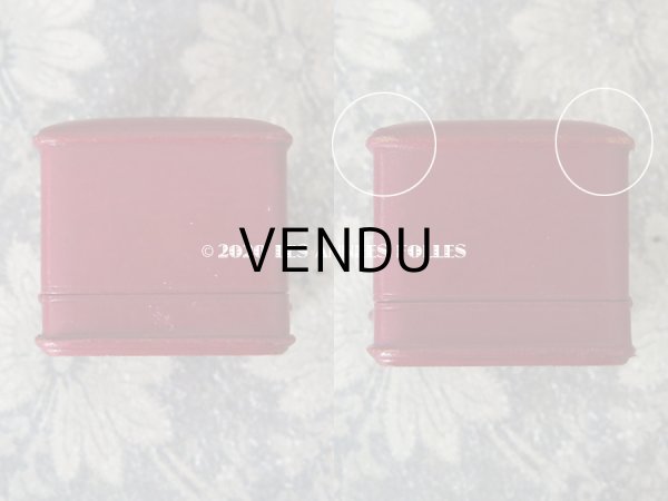 画像6: アンティーク 本革製 ジュエリーボックス  リングボックス 　スモーキーレッド (6)