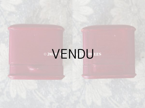 画像5: アンティーク 本革製 ジュエリーボックス  リングボックス 　スモーキーレッド (5)