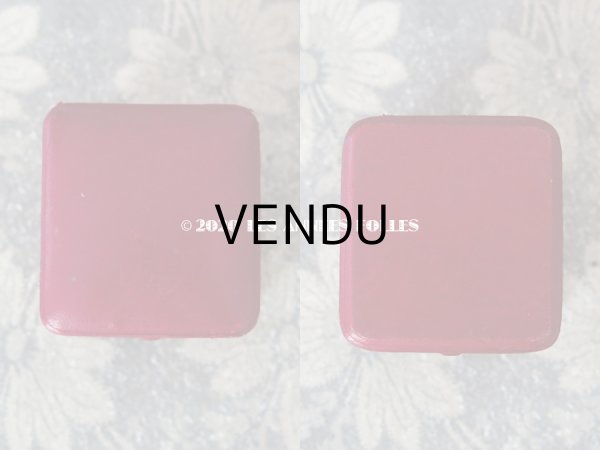 画像4: アンティーク 本革製 ジュエリーボックス  リングボックス 　スモーキーレッド (4)