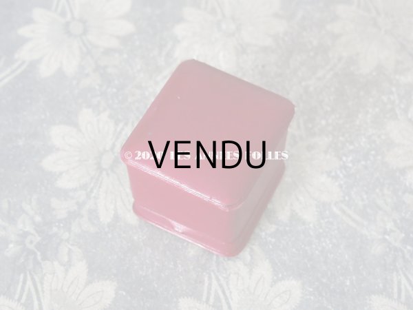 画像3: アンティーク 本革製 ジュエリーボックス  リングボックス 　スモーキーレッド (3)