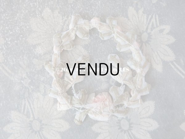 画像13: アンティーク シルク製 シルクシフォンの淡いピンクの薔薇 大きなロココモチーフ (M) (13)