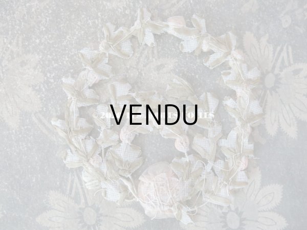 画像13: アンティーク シルク製 シルクシフォンの淡いピンクの薔薇 大きなロココモチーフ (L) (13)