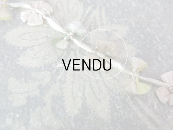 画像6: アンティーク シルク製 リボンのロココトリム パウダーカラー ロココリボン　 (6)