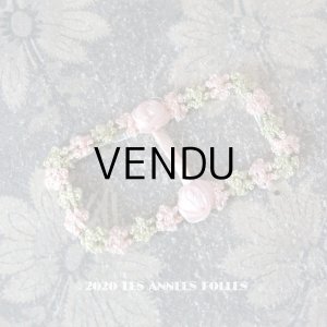 画像: アンティーク バックル ピンクの薔薇のロココトリム