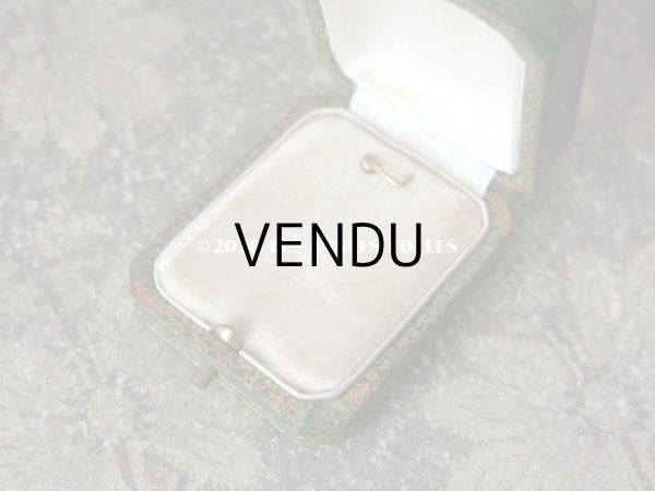画像8: アンティーク ペンダント用 ジュエリーボックス 金彩入り グリーン  (8)