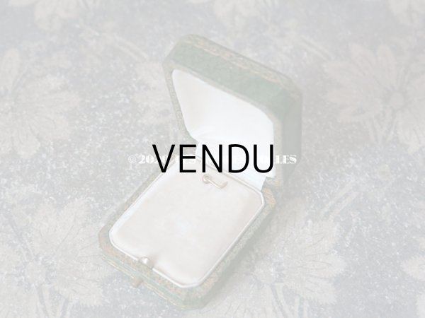 画像6: アンティーク ペンダント用 ジュエリーボックス 金彩入り グリーン  (6)