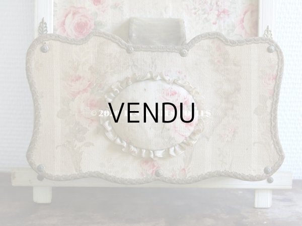 画像5: 1900年代 アンティーク　カルトナージュのラック 薔薇模様 (5)