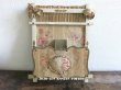 画像1: 1900年代 アンティーク　カルトナージュのラック 薔薇模様 (1)
