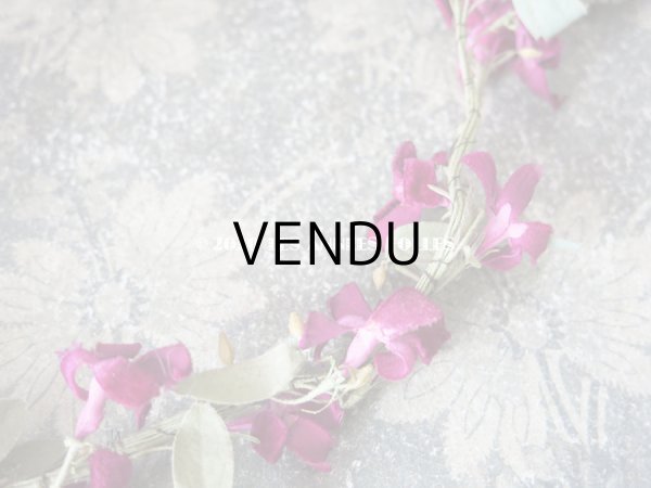 画像8: アンティーク 菫の花冠 & ブーケのセット シルク製ベルベット (8)