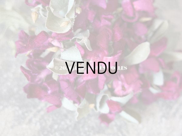 画像14: アンティーク 菫の花冠 & ブーケのセット シルク製ベルベット (14)