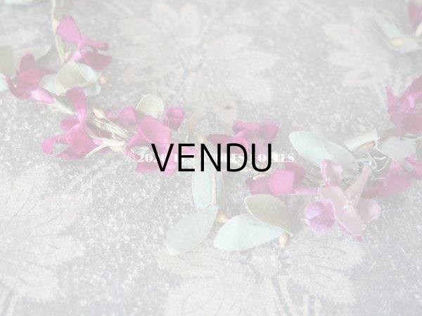 画像6: アンティーク 菫の花冠 & ブーケのセット シルク製ベルベット (6)