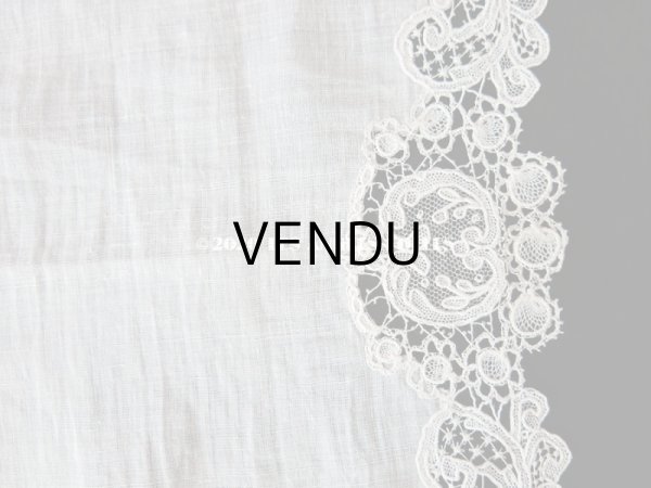 画像16: アンティーク 薔薇模様 ポワンドガーズ & デュシェス 結婚式のハンカチ　【ポワン・ド・ガーズ】 (16)