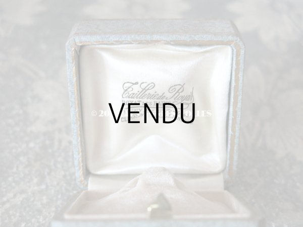 画像8: アンティーク　ブローチ用 ジュエリーボックス 金彩入り ライトグレー (8)