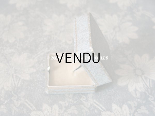 画像7: アンティーク　ブローチ用 ジュエリーボックス 金彩入り ライトグレー (7)