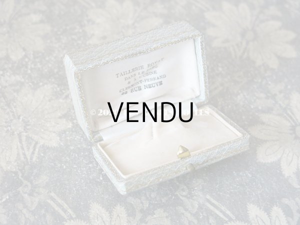 画像6: アンティーク　ブローチ用 ジュエリーボックス 金彩入り ライトグレー (6)