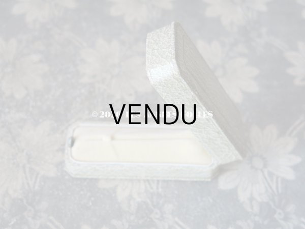 画像6: アンティーク　ブローチ用 ジュエリーボックス 金彩入り ライトグレー (6)