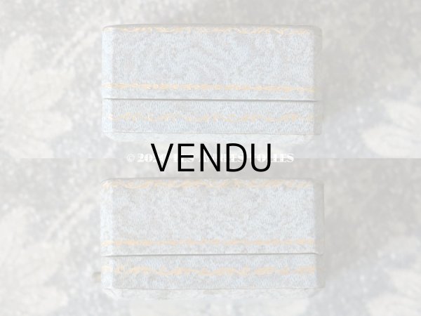 画像5: アンティーク　ブローチ用 ジュエリーボックス 金彩入り ライトグレー (5)