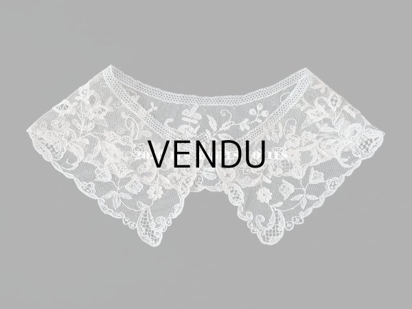 画像7: 19世紀末 アンティーク 子供用 付け襟 アランソンレース 花模様 ニードルレース 【 ポワン・ダランソン 】  (7)