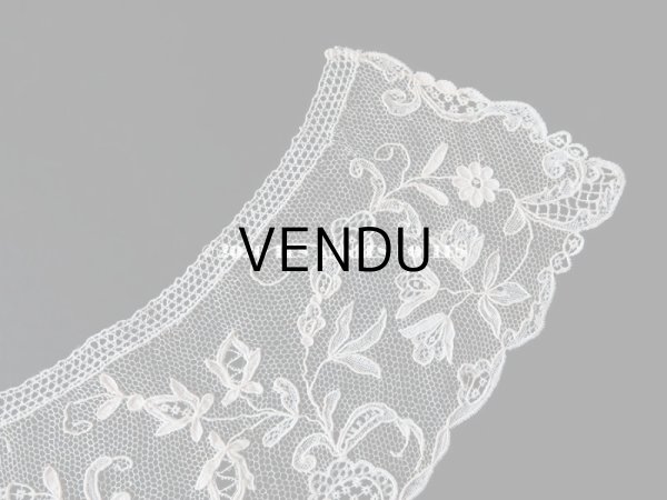 画像6: 19世紀末 アンティーク 子供用 付け襟 アランソンレース 花模様 ニードルレース 【 ポワン・ダランソン 】  (6)
