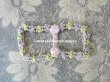 画像2: アンティーク バックル 薄紫色の薔薇のロココトリム (2)