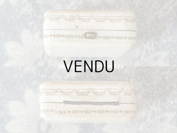 画像4: アンティーク リボンのガーランド オフホワイトのジュエリーボックス  (4)