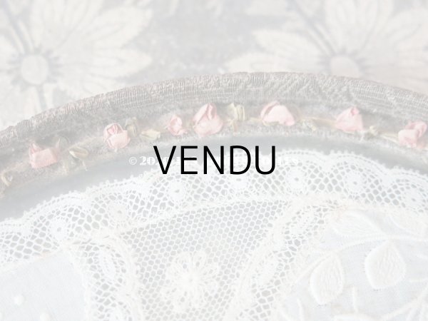 画像6: 19世紀末 アンティーク トレイ　ロココトリム＆レースの装飾 小物入れ (6)