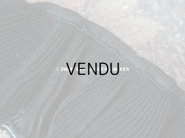 画像7: アンティーク シルク製 プリーツ リボン 4.8cm幅 黒 31cm (7)