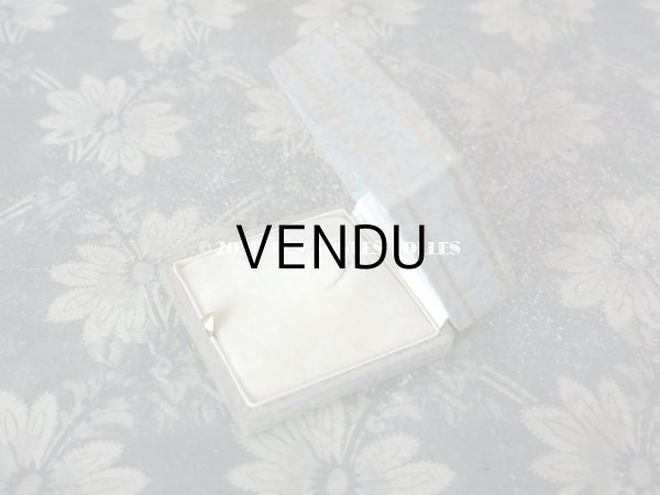 画像7: アンティーク　ブローチ用 ジュエリーボックス 金彩入り ライトグレー (7)