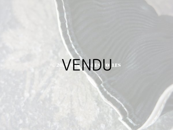 画像6: アンティーク シルク製 プリーツ リボン 4.8cm幅 黒 31cm (6)