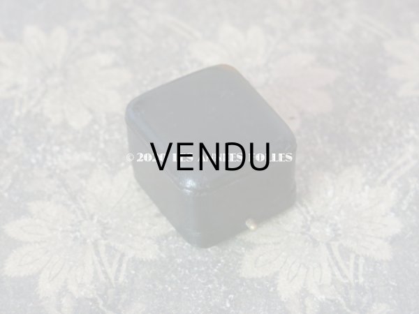 画像3: アンティーク 本革製 ジュエリーボックス  リングボックス 黒 (3)