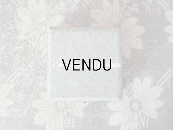 画像4: アンティーク　ブローチ用 ジュエリーボックス 金彩入り ライトグレー (4)