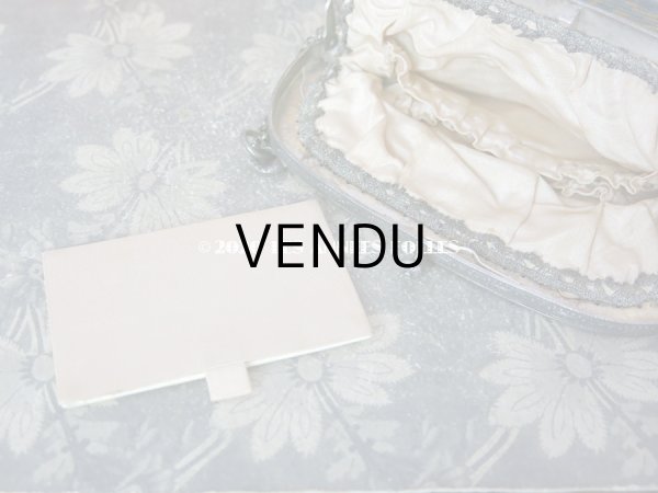 画像12: 1910年代 アンティーク 森の中の小さな兎 オモニエール ニードルポイント ミラー付き (12)