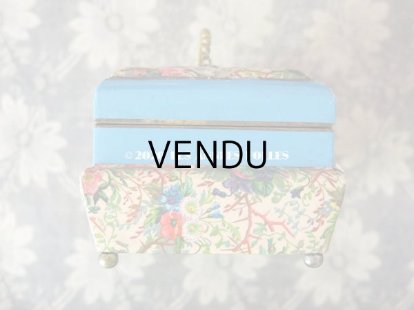 画像12: 19世紀 アンティーク ナポレオン3世時代 お菓子箱  脚付き 薔薇 & 菫  ドラジェ & チョコレート  (12)