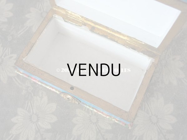 画像5: 19世紀 アンティーク ナポレオン3世時代 お菓子箱  脚付き 薔薇 & 菫  ドラジェ & チョコレート  (5)