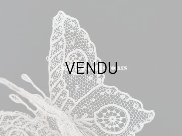 画像4: 未使用 19世紀末 アンティーク ニードルレース ポワンドガーズ 蝶々のモチーフ 『ポワン・ド・ガーズ』 (4)