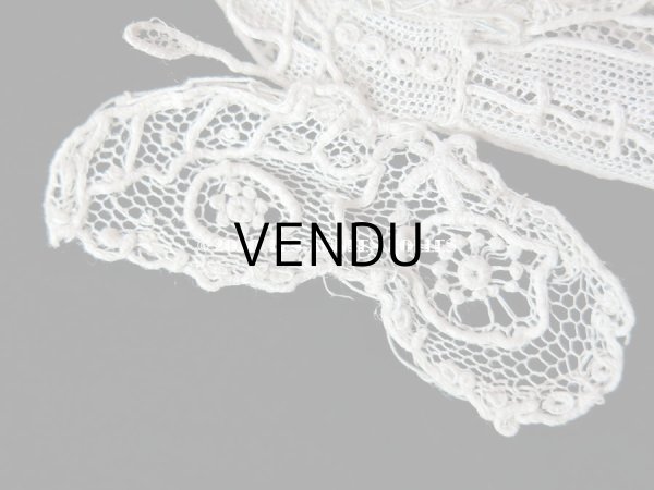 画像6: 未使用 19世紀末 アンティーク ニードルレース ポワンドガーズ 蝶々のモチーフ 『ポワン・ド・ガーズ』 (6)