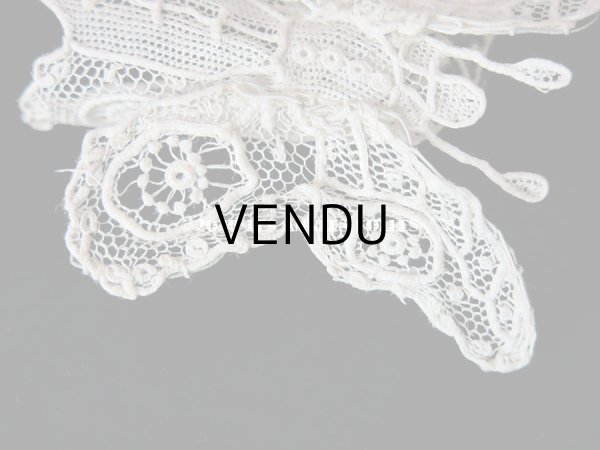 画像5: 未使用 19世紀末 アンティーク ニードルレース ポワンドガーズ 蝶々のモチーフ 『ポワン・ド・ガーズ』 (5)