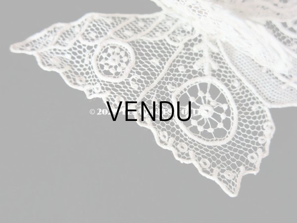 画像3: 未使用 19世紀末 アンティーク ニードルレース ポワンドガーズ 蝶々のモチーフ 『ポワン・ド・ガーズ』 (3)