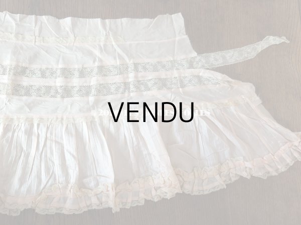 画像14: 1900年代 アンティーク  ドレスの裾 パウダーピンクのシルクサテン＆レース  1.3m  (14)