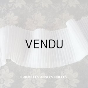 画像: アンティーク 幅広 プリーツリボン オフホワイト 1.1m 9.5cm幅