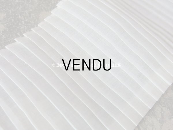 画像4: アンティーク 幅広 プリーツリボン オフホワイト 1.1m 9.5cm幅 (4)