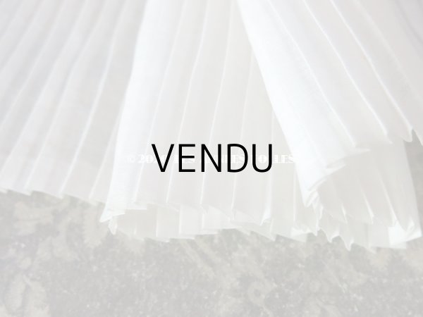 画像5: アンティーク 幅広 プリーツリボン オフホワイト 1.1m 9.5cm幅 (5)