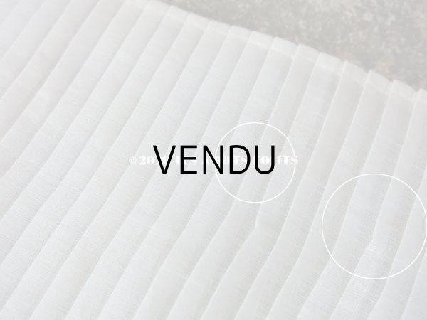 画像7: アンティーク 幅広 プリーツリボン オフホワイト 1.1m 9.5cm幅 (7)