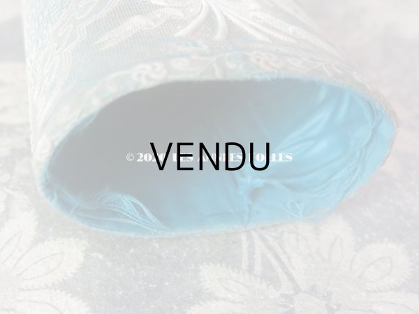 画像13: 19世紀初頭 アンティーク モノグラム入り ホワイトワークのボックス 筒型 (13)