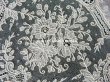 画像12: 19世紀 アンティーク ポワンドガーズのレース  結婚式のハンカチ 王冠 & モノグラムの刺繍 【 ポワン・ド・ガーズ 】 (12)