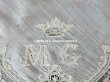 画像10: 19世紀 アンティーク ポワンドガーズのレース  結婚式のハンカチ 王冠 & モノグラムの刺繍 【 ポワン・ド・ガーズ 】 (10)